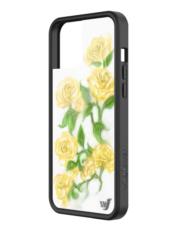Wildflower iPhone case 12 Pro Max Yellow Roses Flowers Yellow Cute