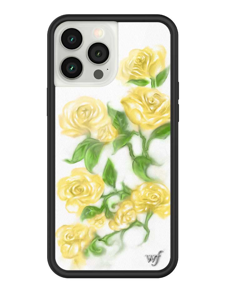 Wildflower iPhone case 13 Pro Max Yellow Roses Flowers Yellow Cute