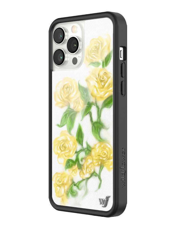 Wildflower iPhone case 13 Pro Max Yellow Roses Flowers Yellow Cute