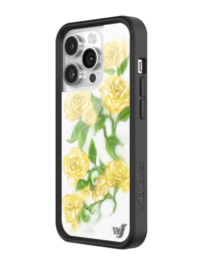 Wildflower iPhone case 14 Pro Yellow Roses Flowers Yellow Cute