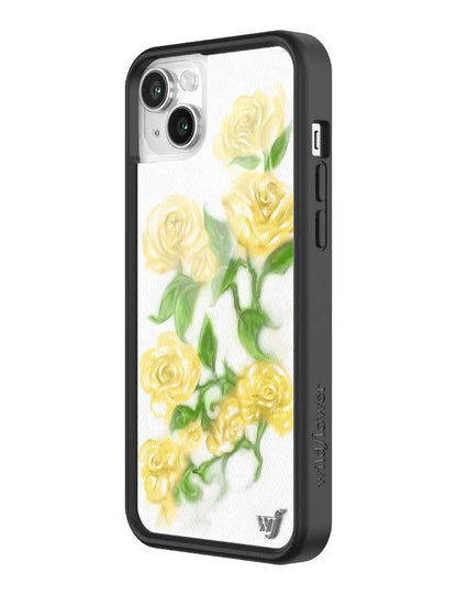 Wildflower iPhone case 14 Plus Yellow Roses Flowers Yellow Cute