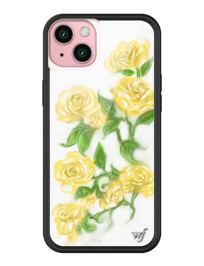 Wildflower iPhone case 15 Plus Yellow Roses Flowers Yellow Cute