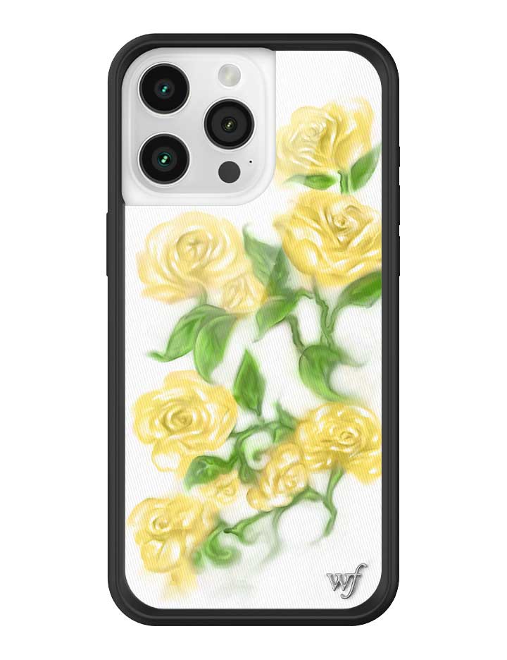 Wildflower iPhone case 15 Pro Max Yellow Roses Flowers Yellow Cute