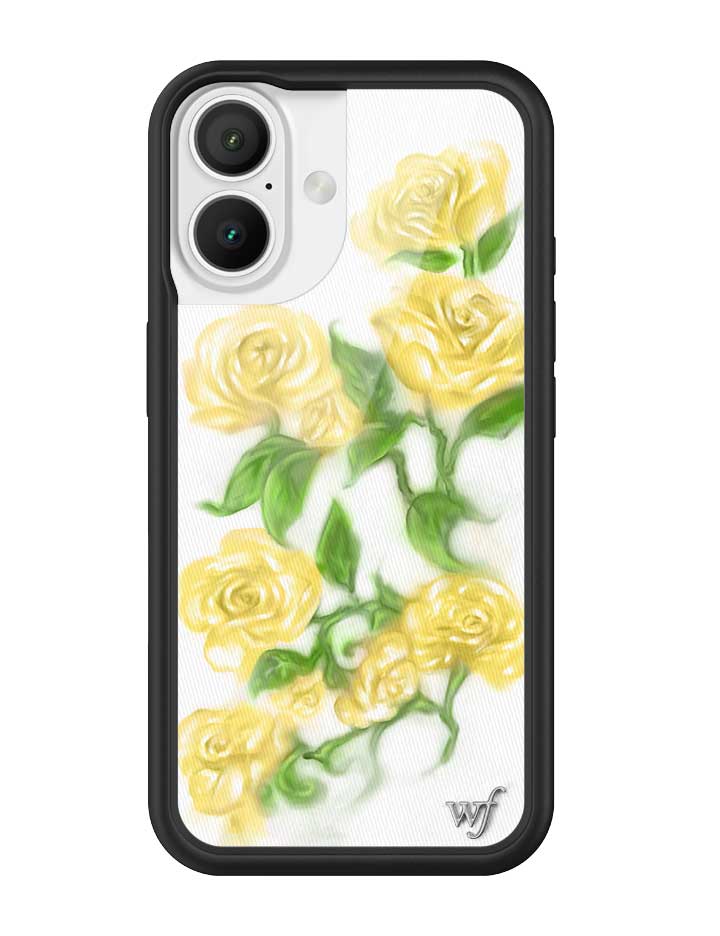Wildflower iPhone case 16 Yellow Roses Flowers Yellow Cute