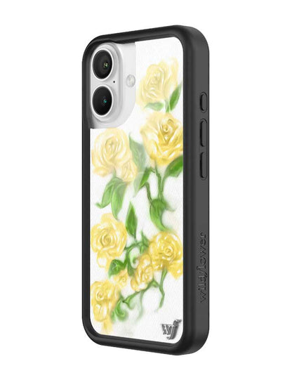 Wildflower iPhone case 16 Yellow Roses Flowers Yellow Cute
