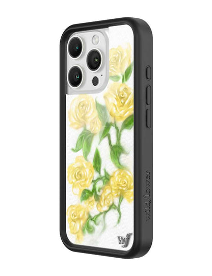 Wildflower iPhone case 16 Pro Yellow Roses Flowers Yellow Cute
