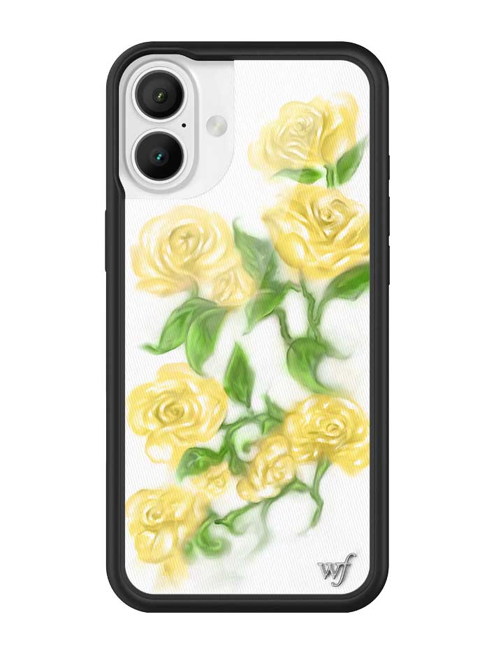 Wildflower iPhone case 16 Plus Yellow Roses Flowers Yellow Cute