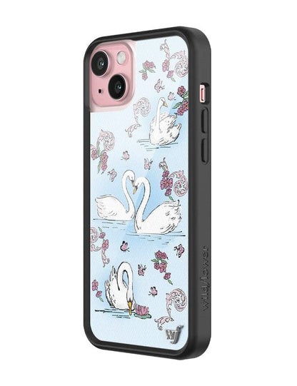 Wildflower Swan Lake iPhone 15 Plus Case