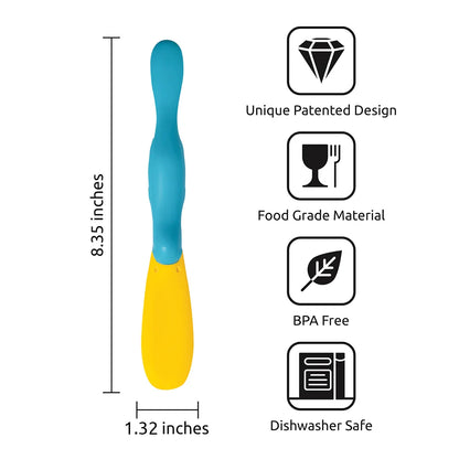 The Splatypus by OTOTO is uniquely designed, BPA-free, food-grade, and safe for dishwashers.