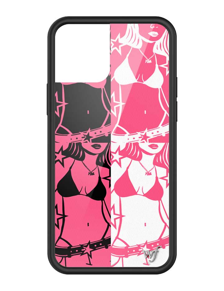 Wildflower iPhone case 12/12 Pro Tara Yummy Black Pink