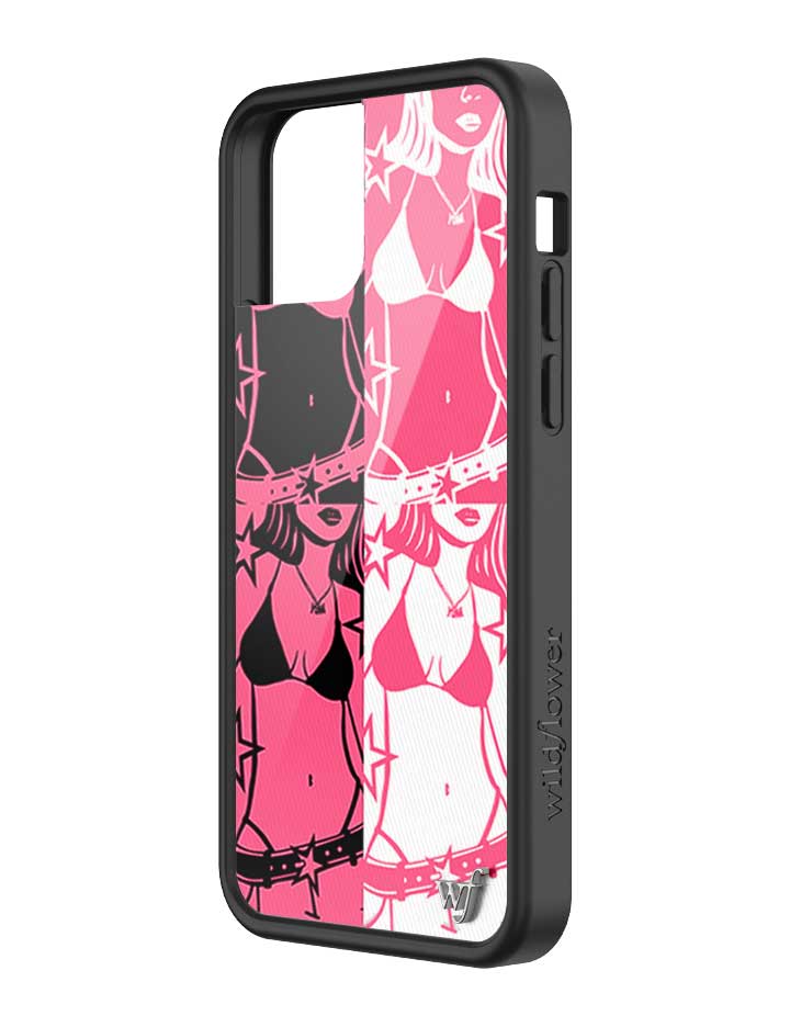 Wildflower iPhone case 12/12 Pro Tara Yummy Black Pink