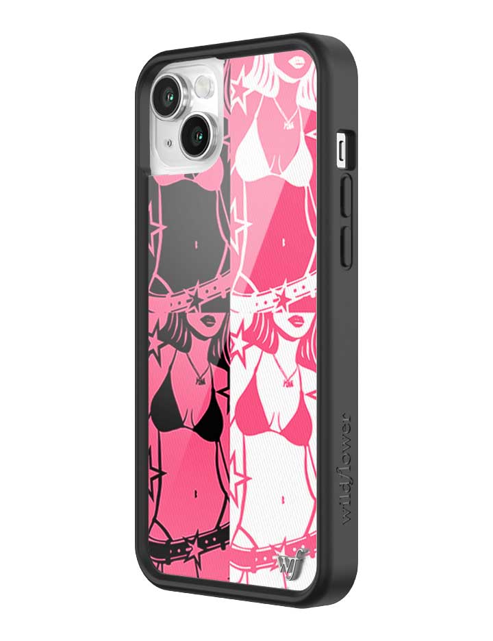 Wildflower iPhone case 14 Plus Tara Yummy Black Pink