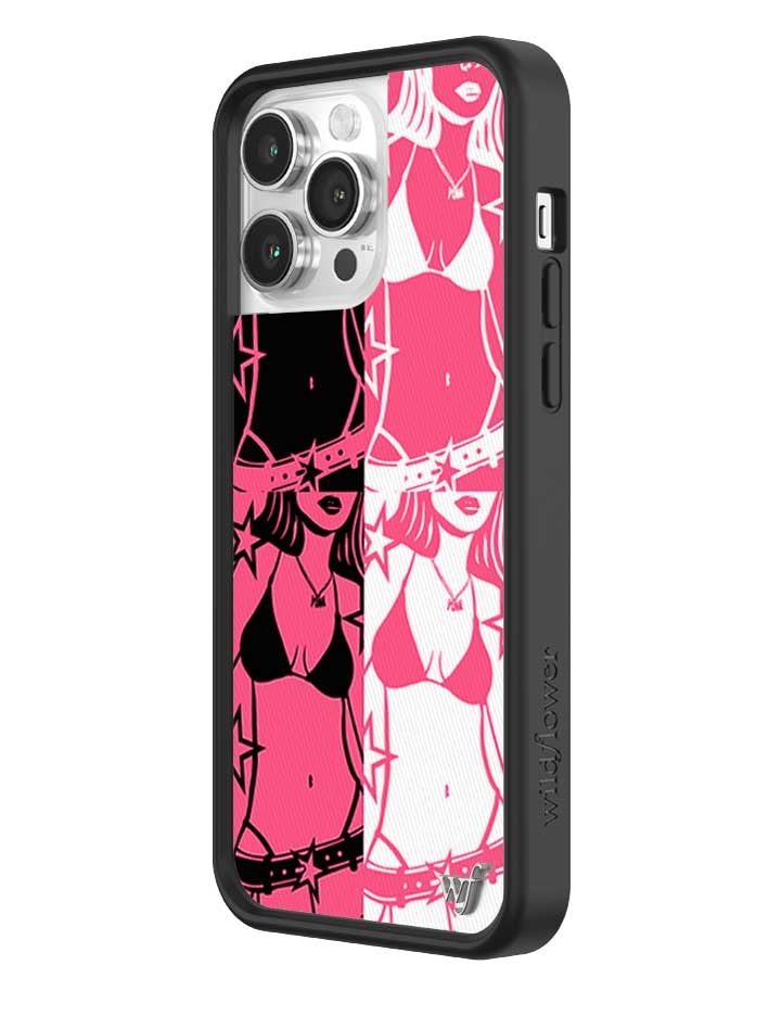 Wildflower iPhone case 14 Pro Max Tara Yummy Black Pink