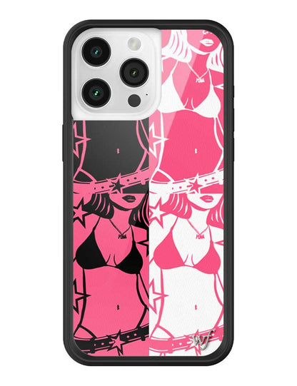 Wildflower iPhone case 15 Pro Max Tara Yummy Black Pink