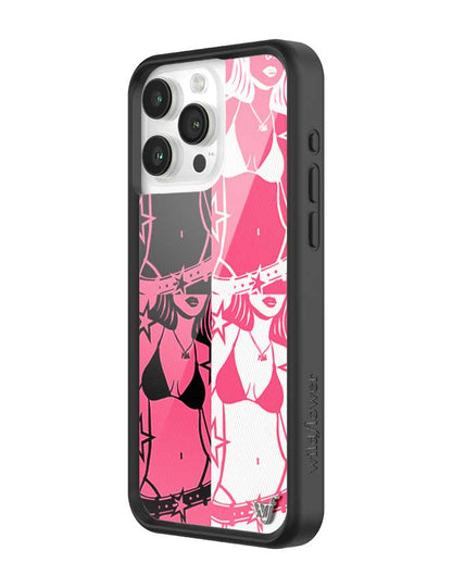 Wildflower iPhone case 15 Pro Max Tara Yummy Black Pink