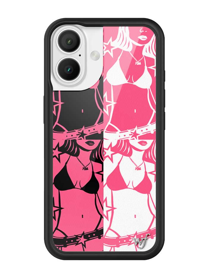 Wildflower iPhone case 16 Tara Yummy Black Pink