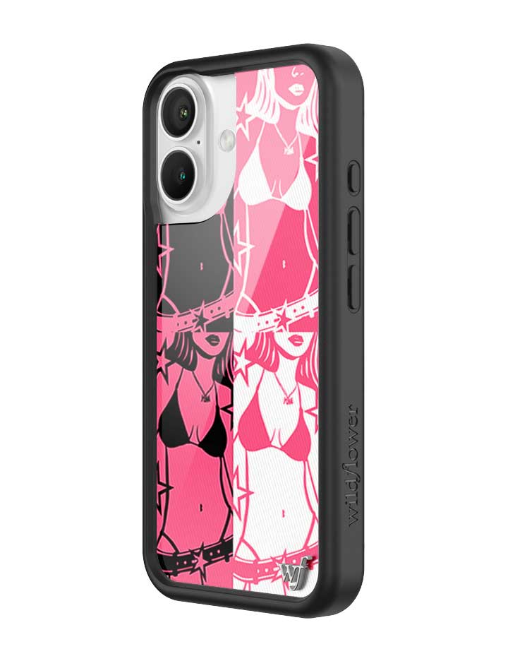 Wildflower iPhone case 16 Tara Yummy Black Pink