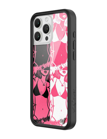 Wildflower iPhone case 16 Pro Max Tara Yummy Black Pink