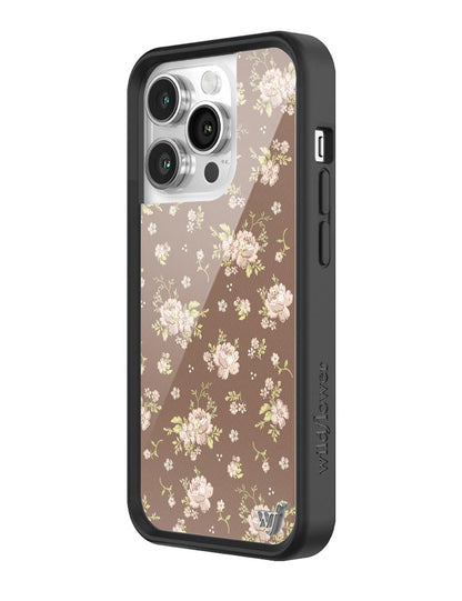 Wildflower Brown Floral iPhone 14 Pro Case