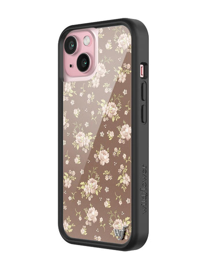 Wildflower Brown Floral iPhone 15 Case