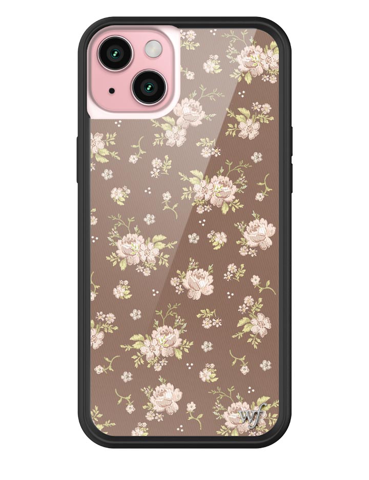 Wildflower Brown Floral iPhone 15 Plus Case