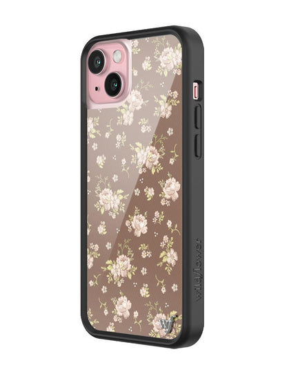 Wildflower Brown Floral iPhone 15 Plus Case