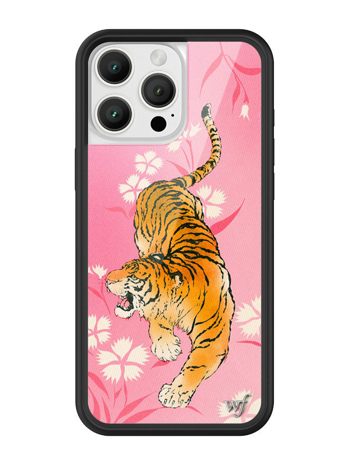 Wildflower iPhone case 16 Pro Max Tiger Blossom Orange Cute