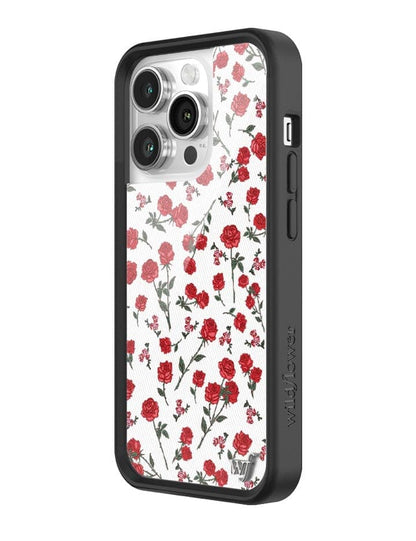 Wildflower Red Roses iPhone 14 Pro Case