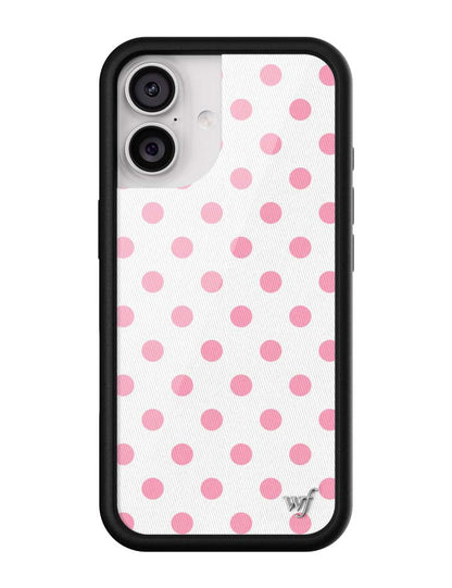 Wildflower iPhone case 17 Polka Dot White Pink Cute