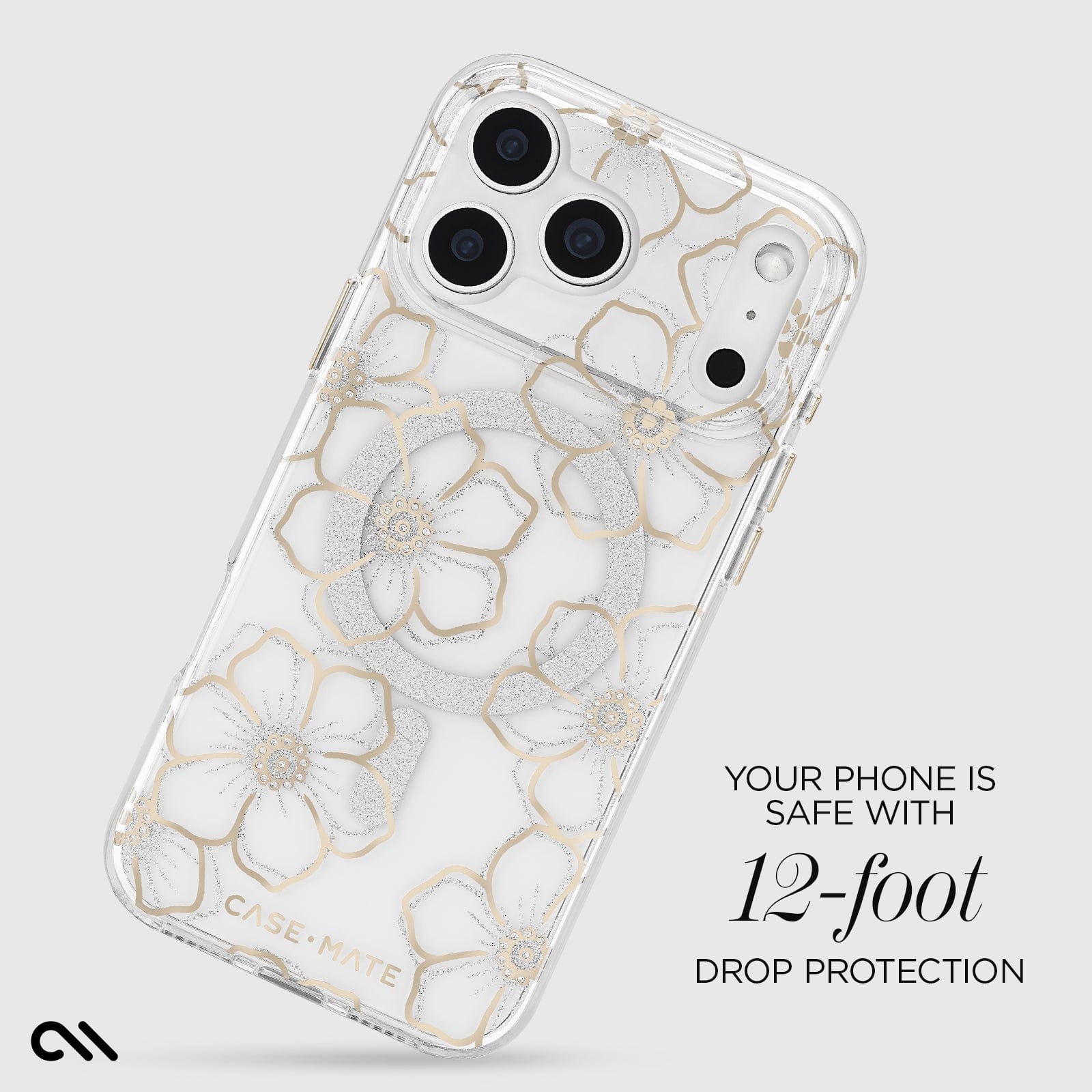 Your phone is safe with 12 foot drop protection.
