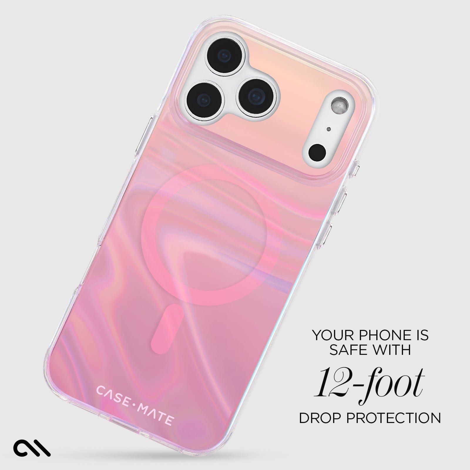 Your phone is safe with 12 foot drop protection.

#color_peach soap bubble®