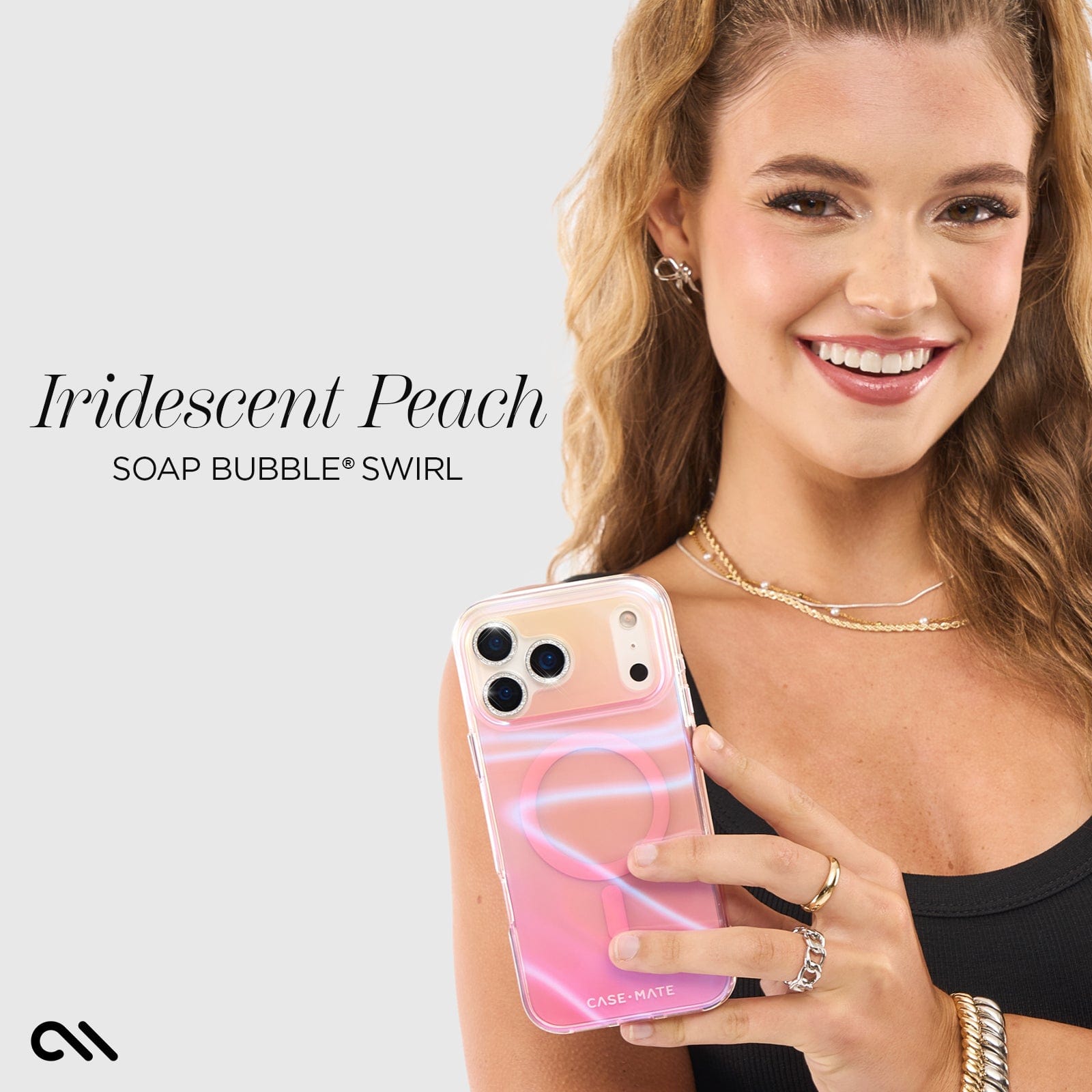 Iridescent Peach Soap Bubble Swirl

#color_peach soap bubble®