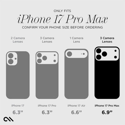 Only fits iPhone 17 Pro Max, confirm your phone size before ordering

#color_peach soap bubble®