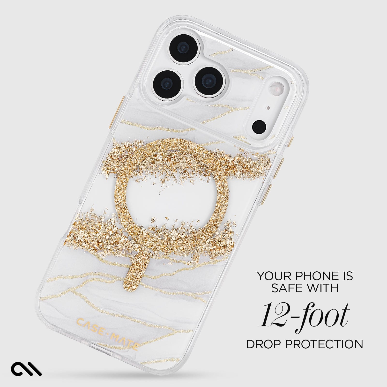 Your phone is safe with 12 foot drop protection.