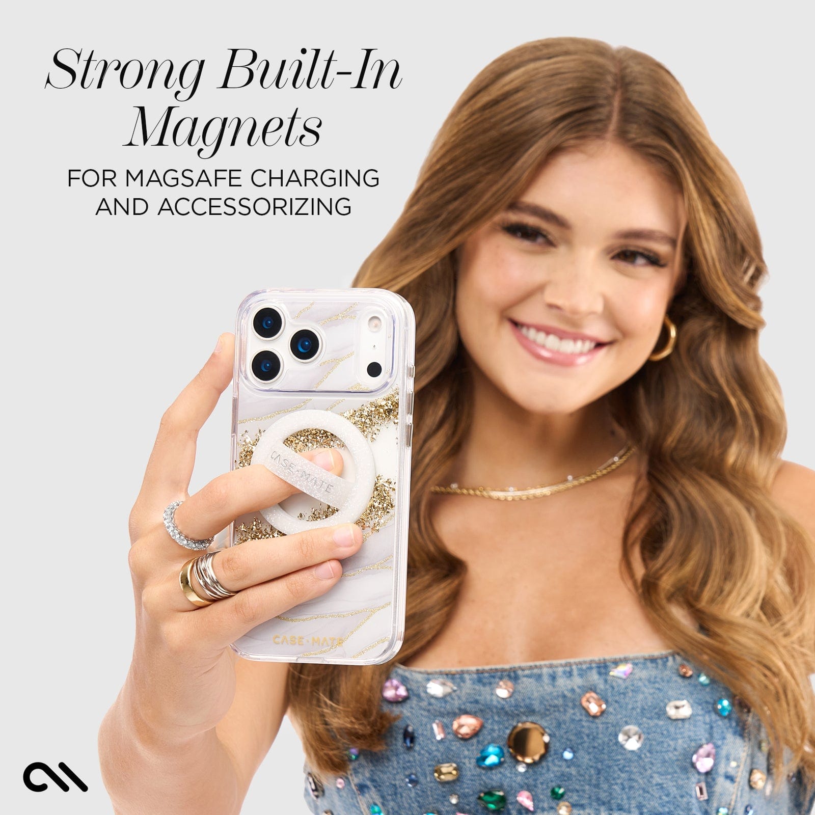 Strong Built-In Magnets for magsafe charging and accessorizing