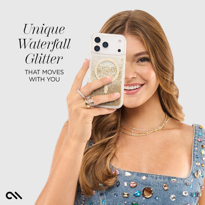 Unique Waterfall Glitter that moves with you 
#color_gold