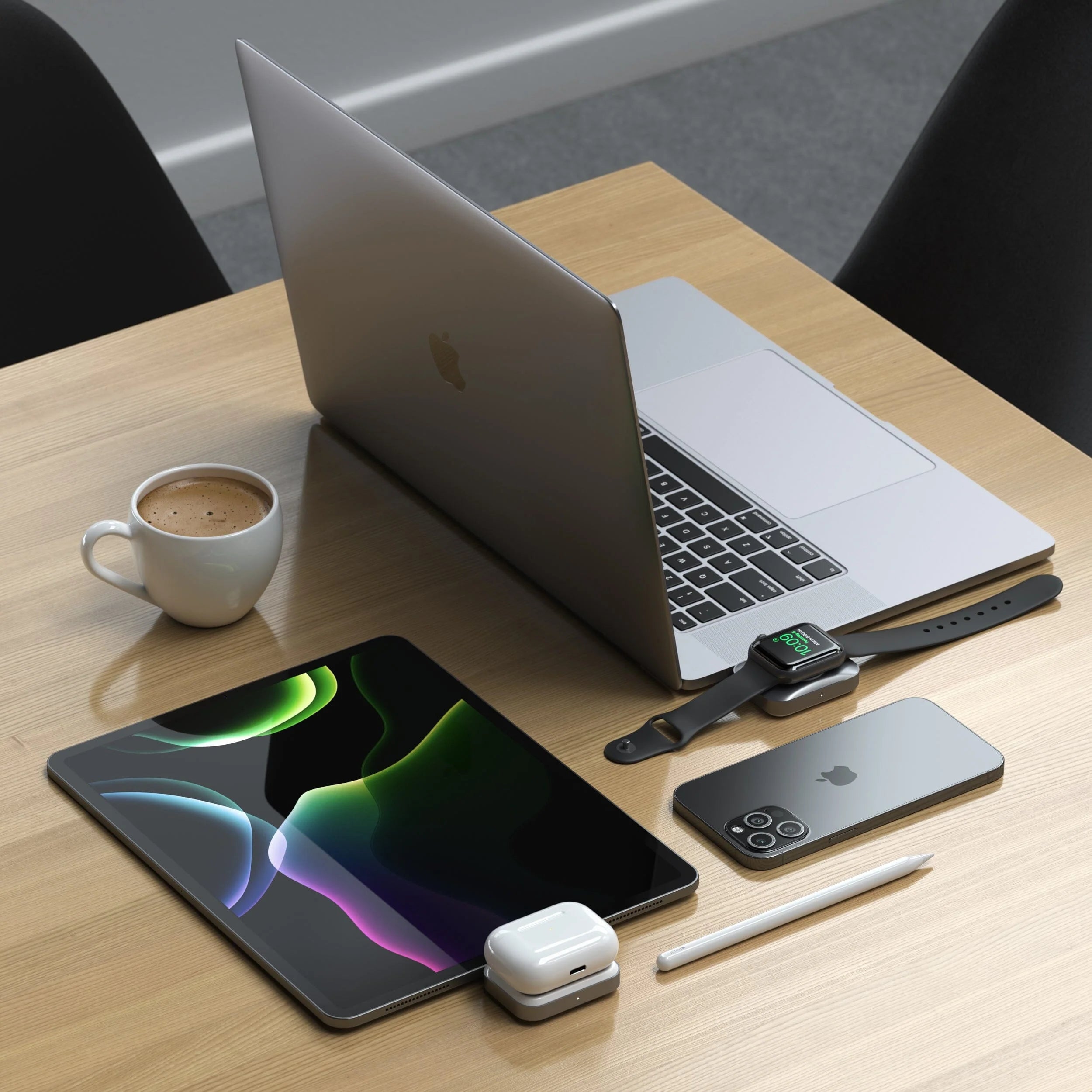 Dual Sided 2-in-1 USB-C Charger for Apple Watch and Airpods