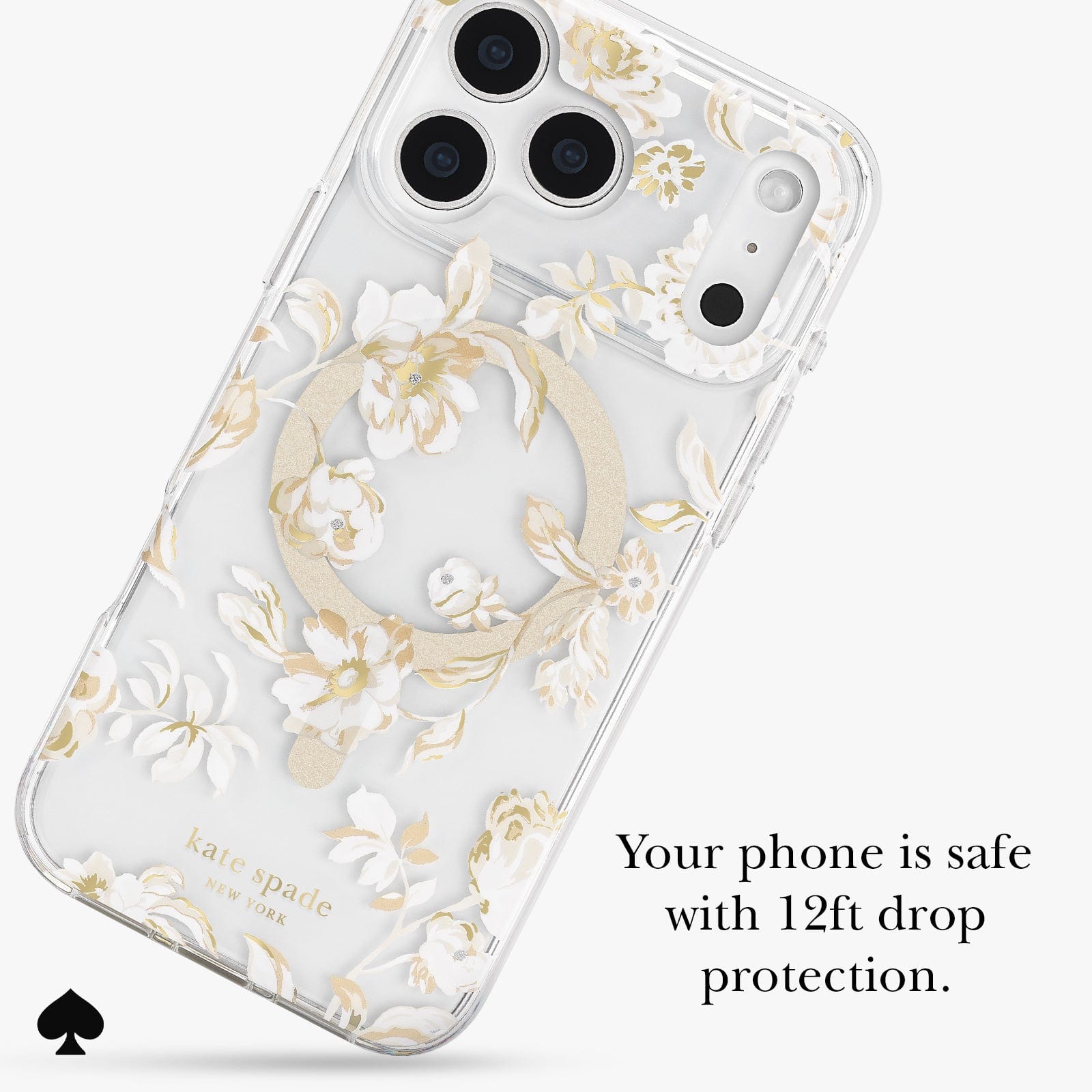 Your phone is safe with 12 foot drop protection.