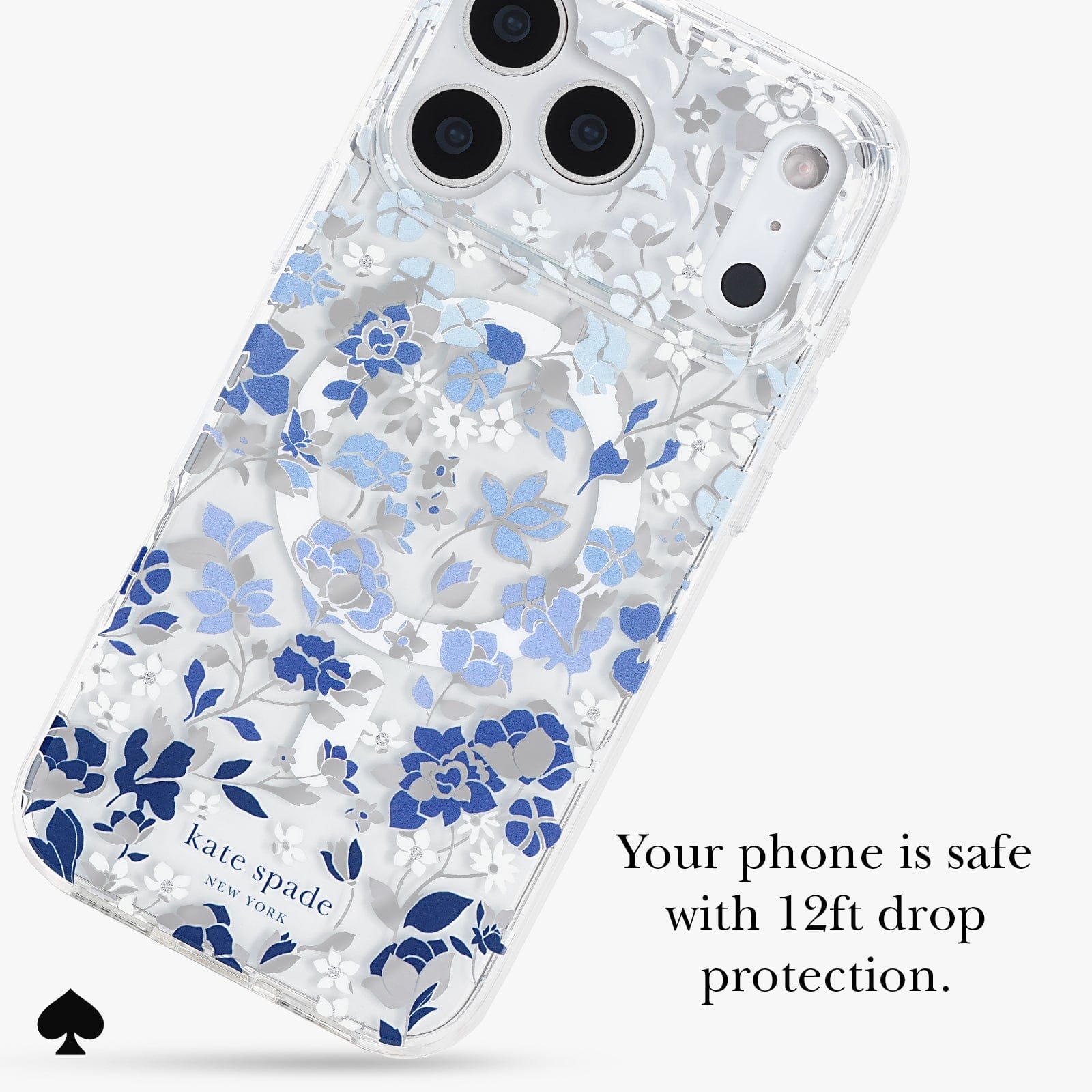 Your phone is safe with 12ft drop protection