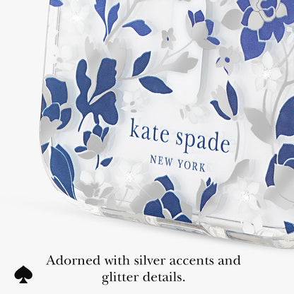 Adorned with silver accents and glitter details