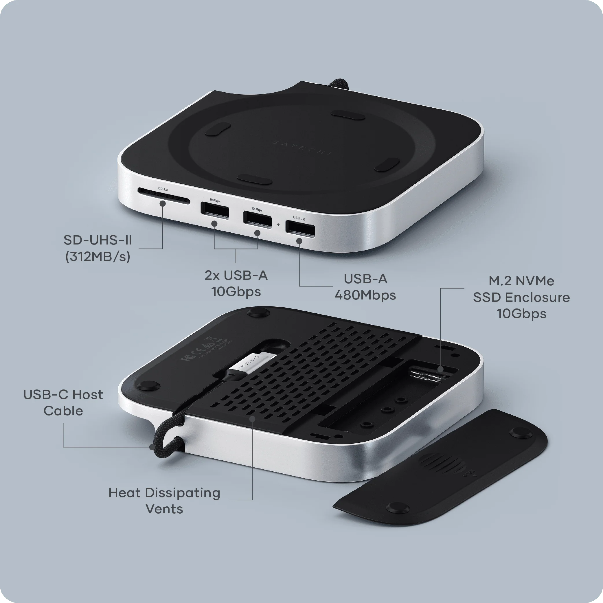 Mac Mini M4 Stand & Hub with SSD Enclosure