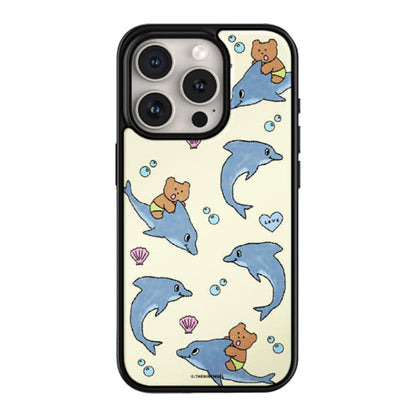 dolphin drawing pattern [glossy bumper phone case]