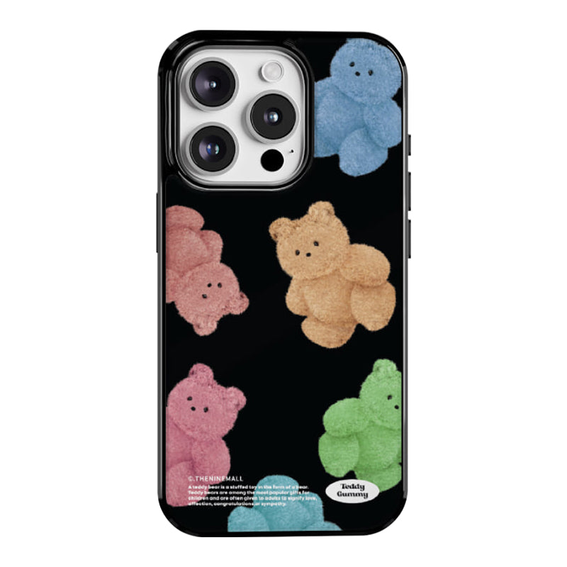 rainbow teddy gummy pattern [glossy bumper phone case]