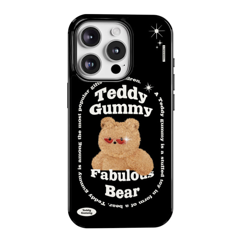 round fabulous bear [glossy bumper phone case]