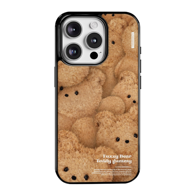 Huddling Teddy [glossy bumper phone case]