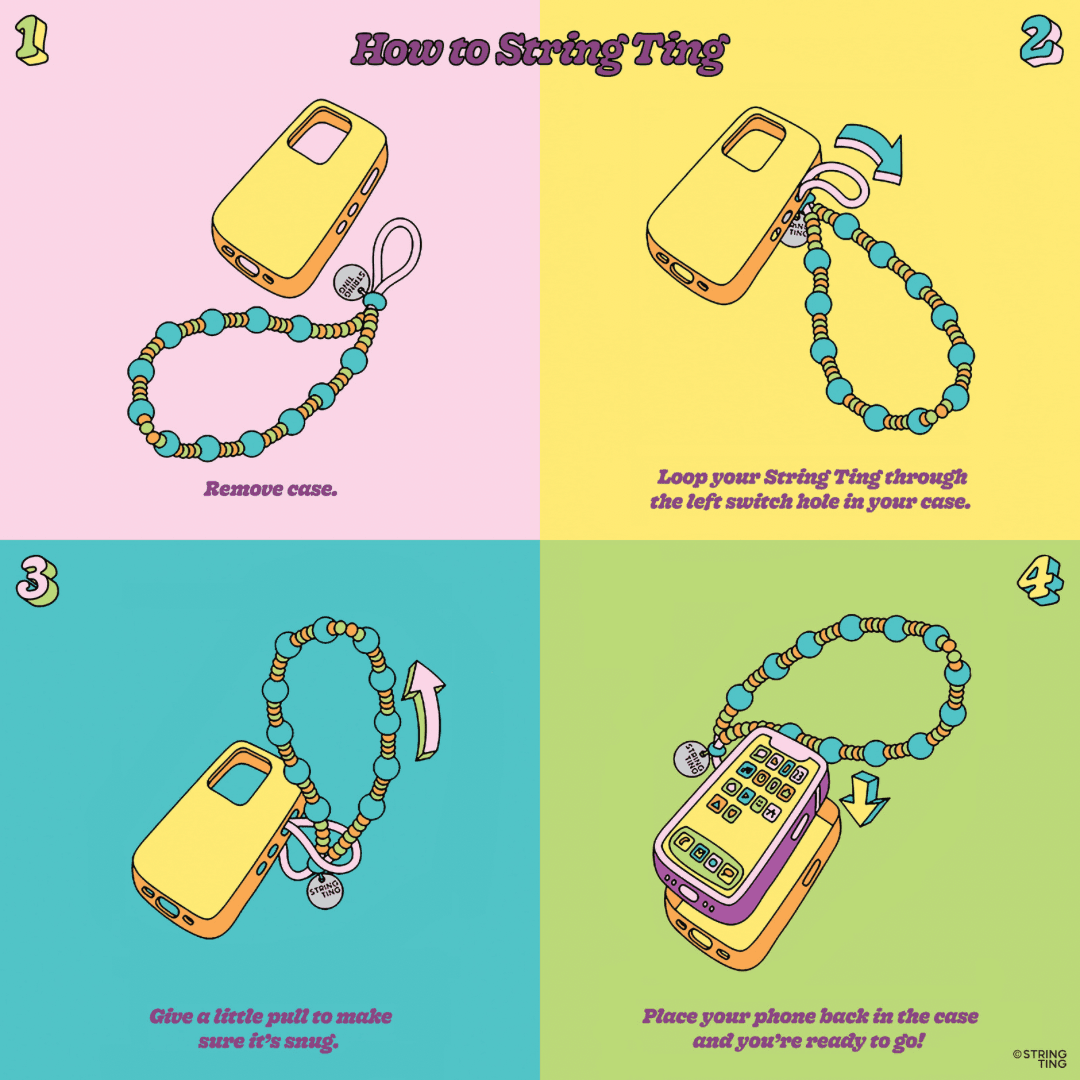 String Ting London Osaka Kawaii in the Sky Wristlet Phone Strap