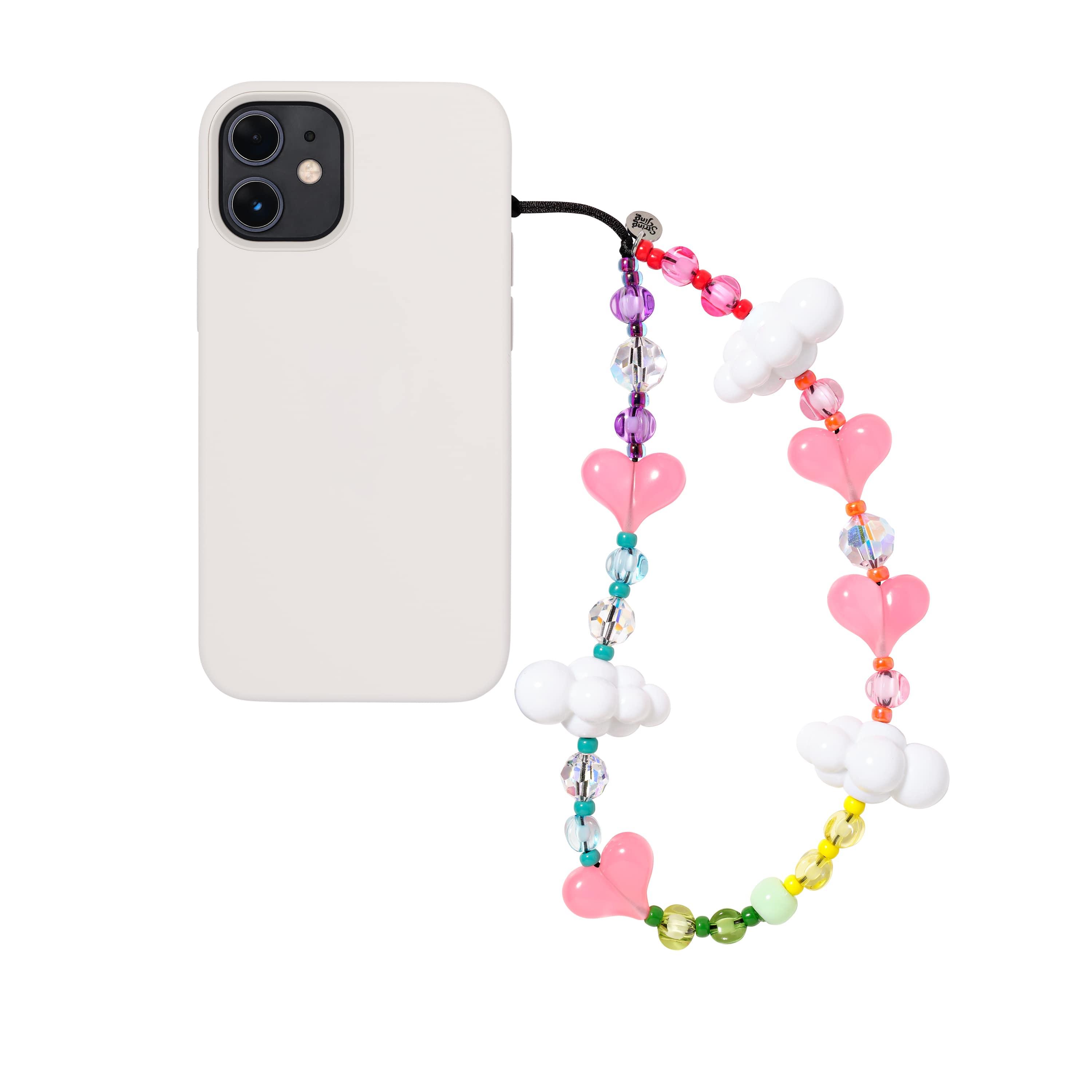 String Ting London Rainbow Kawaii in the Sky Wristlet Phone Strap